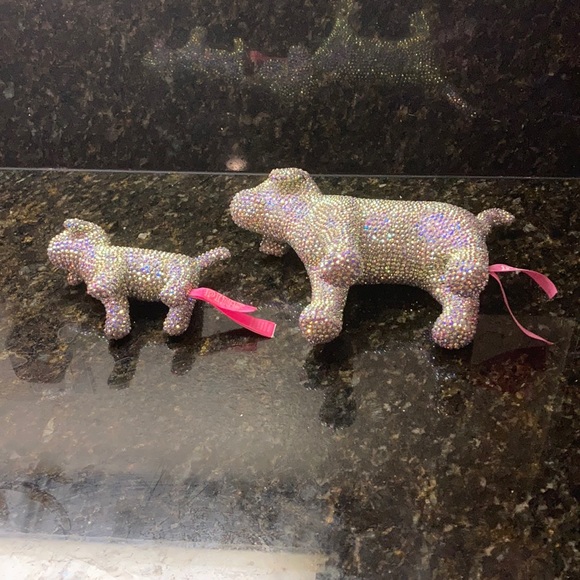 Set of bling clear ab stone Victoria’s Secret dogs - Picture 2 of 4